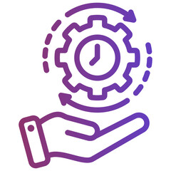 Efficiency Outline Gradient Icon