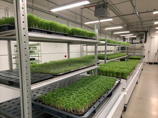 microgreens growing factory