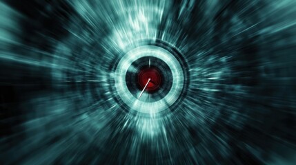 Speedometer, futuristic, motion blur, dark background, data visualization
