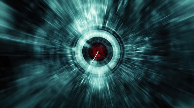 Speedometer, futuristic, motion blur, dark background, data visualization - Powered by Adobe