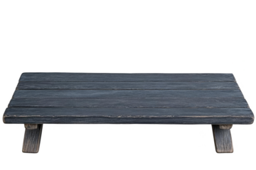 Isolated Wooden Table Illustration On Transparent Background with Dark Textured Surface Detail and Rustic Design Optimized for Adobe Stock Photo