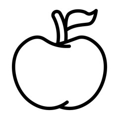 Apple Vector Line Icon Design