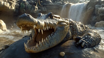 Obraz premium Jungle Giants Sharing Gentle Moment wallpapers