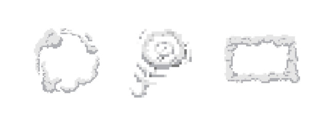 Three vintage frames in minimalistic art style showcase intricate details and unique designs.