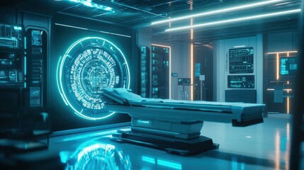 AI-Powered Medical Scanner Detecting Futuristic Heal