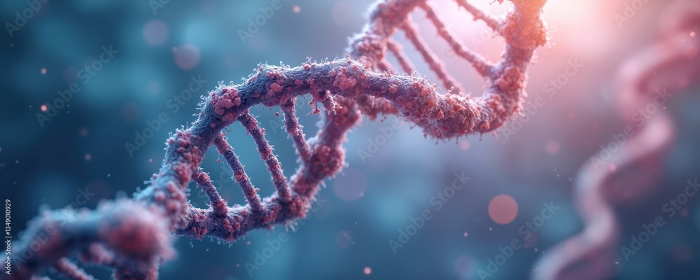 Poster molecular dna structure illustration. science and tech concept, abstract background of dna model. ch