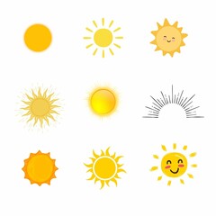 set of sun icons