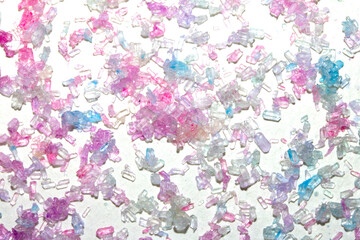 Sugar Sat Crystal Vibrant Shard Close Up Granulated Molecule Confectionery Background