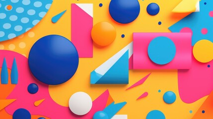 Bold Y2K inspired geometric shapes and patterns, perfect for dynamic and creative design projects.
