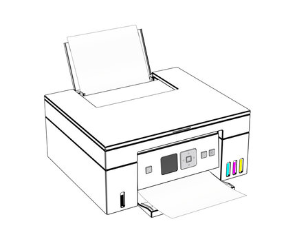 black and white printer printing paper clip art preview