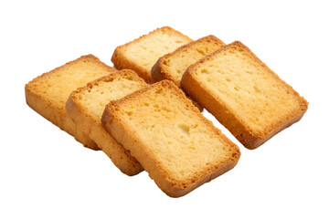 Cake rusks isolated on transparent background