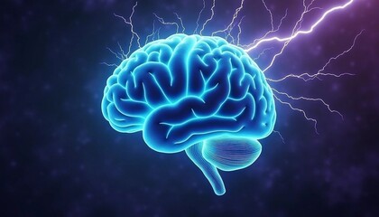 Fototapeta premium Lightning Energy and the Human Mind.