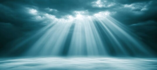 Teal, Green, Blue Gradient Background, Soft Glow, Noisy Texture, Calm, Abstract Banner, Poster.