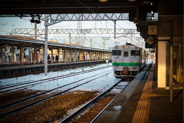 Japan's railway passenger transport system and railway platforms