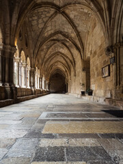 Vaulted cloisters at cathedral in Tarragona