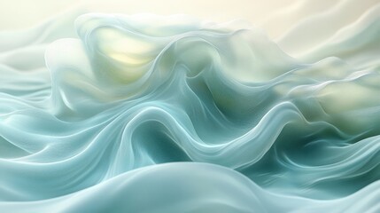 Abstract Watery Wave with Transparent Texture and Light Blue Tones