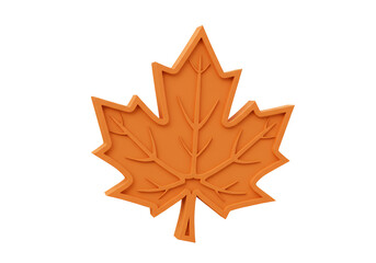 Fototapeta premium Crisp Defined Maple Leaf in Deep Warm Orange Tones