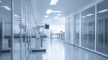 Cleanroom Environment with Robotic Machinery for Sterile Assembly
