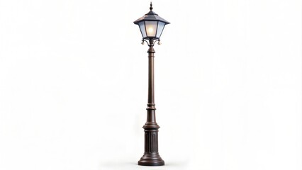 Fototapeta premium Vintage Street Lamp on White.