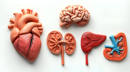 World Organ Day, Human Organs in Paper Cut Style, World Organ Donation Day, National Donor Day, Organ Donors, Generative Ai