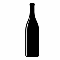A vector illustration of a wine bottle isolated on a white background