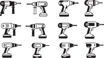 Drill  icon or logo isolated sign symbol vector illustration - Collection of high quality black style vector icons
