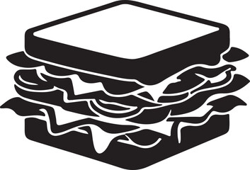 Sandwich silhouette vector art illustration. Sandwich vector icon. sandwich icon symbol template for graphic and web design collection logo vector illustration.