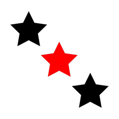 Obraz premium Red and Black Star Artwork Modern Star Design for Creative Projects