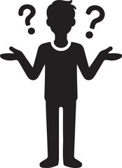 Confused person illustration