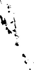 Map Vanuatu. Map silhouette. Vanuatu border. Independence Day. Banner, poster template. State borders the country Vanuatu.