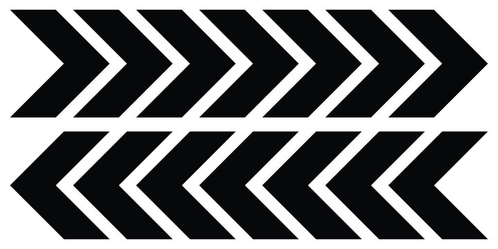 Dynamic moving arrow symbol. Arrow dynamic symbol. Speed, fast arrows symbols set elements. Chevron arrow icon. vector illustration eps 10,