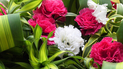 Colorful flower bouquet festival decoration