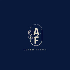 Obraz premium Letter AF FA Creative Logo design with unique and simple design