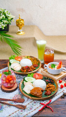 various types of traditional Ramadan and Eid mubarak dishes