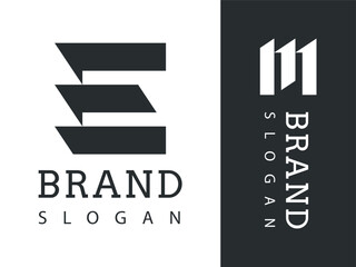 Minimal E letter branding logo template. Unique type E letter logo template.