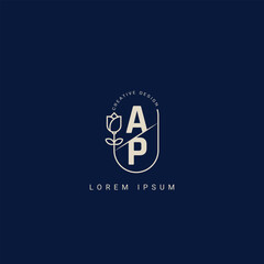 Letter AP PA Creative Logo design with unique and simple design