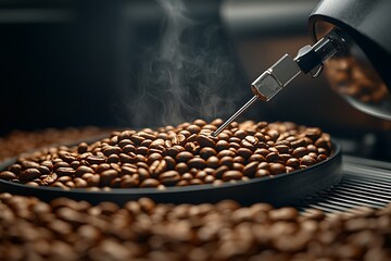 Coffee Roasting: Steam for Beans, Industrial Process.