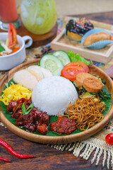 various types of traditional Ramadan and Eid mubarak dishes
