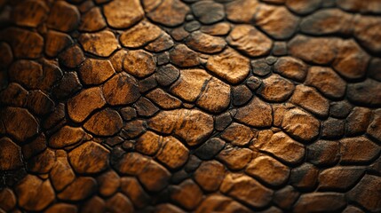 Naklejka premium Close Up of Brown and Black Textured Surface Highlighting Intricate Patterns and Natural Depths of Color