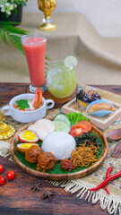 various types of traditional Ramadan and Eid mubarak dishes