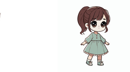 Sweet Child Cartoon| Fun and cute Female vector design.