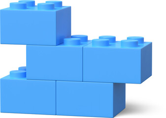 Obraz premium 3D blue brick wall