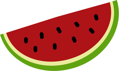 Watermelon Slice Vector Illustration