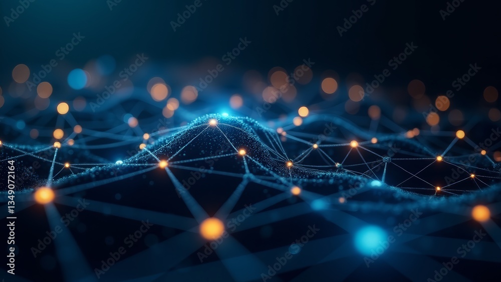 Wall mural abstract digital network connection technology background