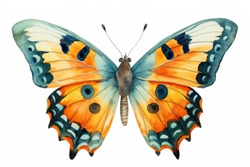 Vibrant watercolor butterfly illustration