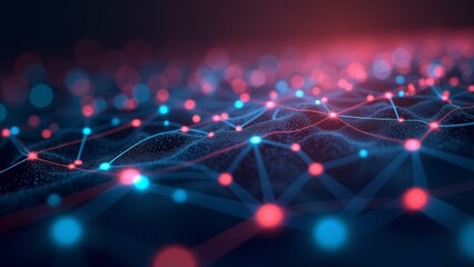 Abstract Technology Network Connection Data Visualization