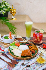 various types of traditional Ramadan and Eid mubarak dishes