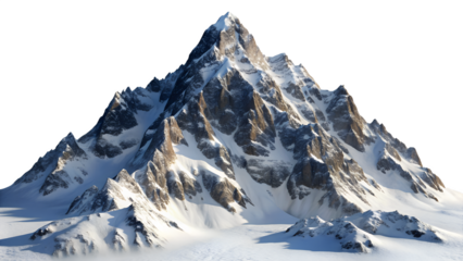 snow covered mountains in winter