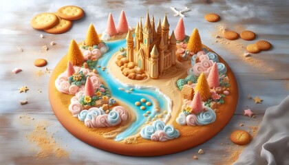 Enchanted Cookie Island with Miniature Sugar Castle