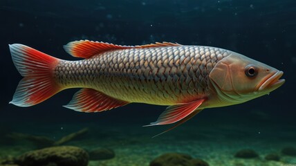Fototapeta premium Colorful fish swimming in underwater scene